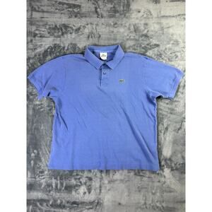VINTAGE Lacoste Men's Size 6 Polo Shirt‎ Solid Periwinkle Blue Classic Fit
